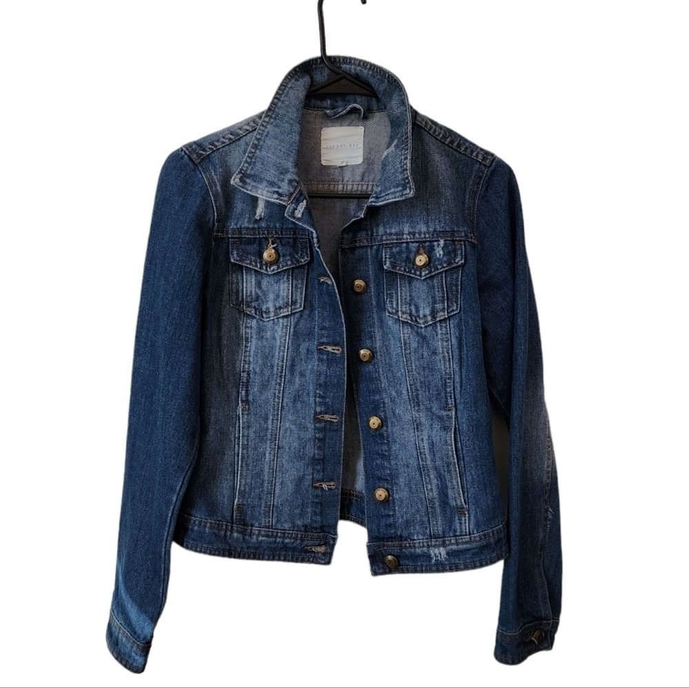 Distressed Jean Jacket Copper Key
